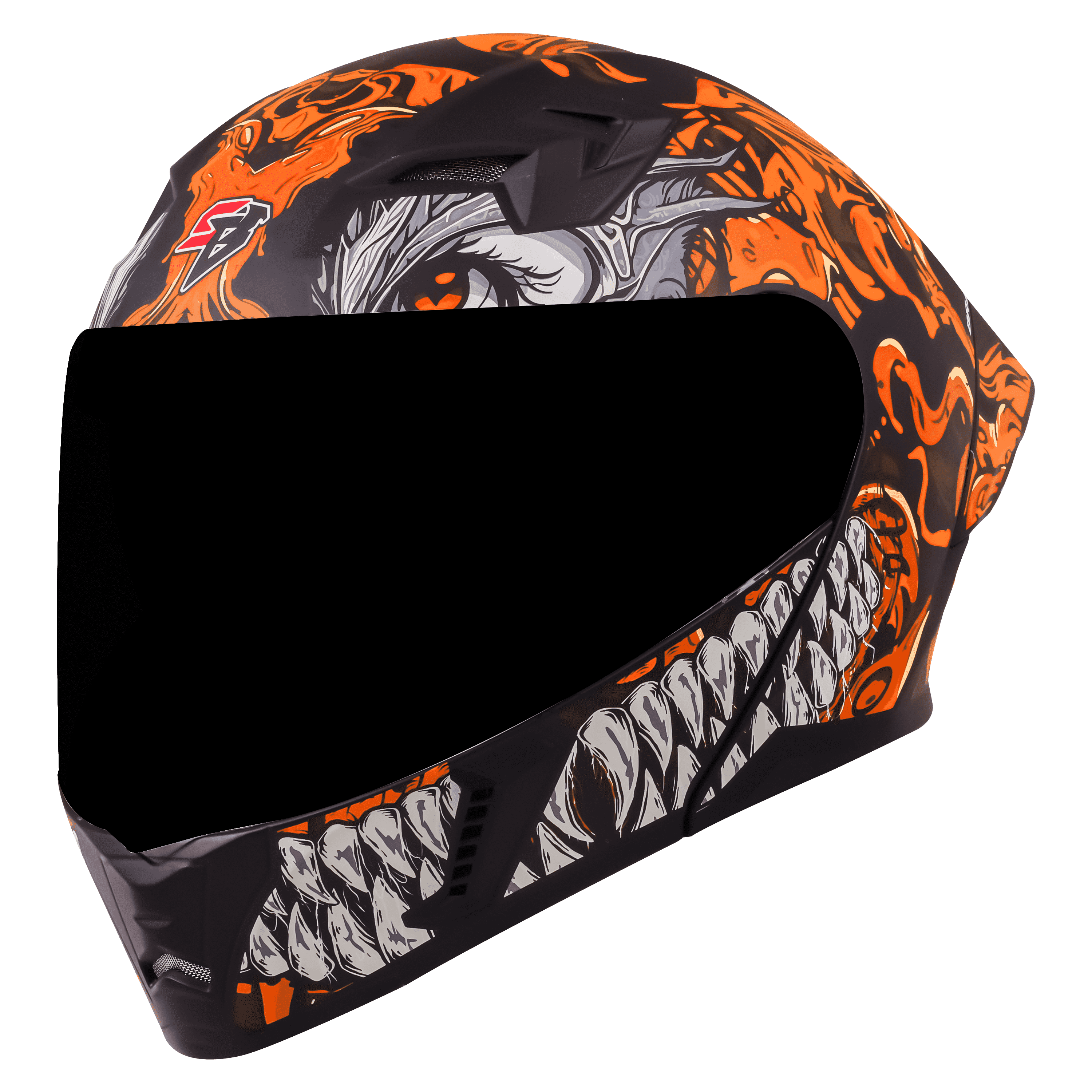 SBA-20 DRACO GLOSSY BLACK WITH ORANGE